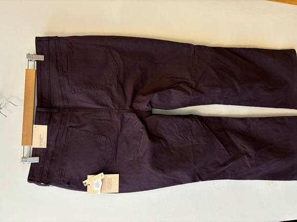 NWT NYDJ Eggplant High-Waisted Flared Ankle Crop Pants - Picture 2 of 11